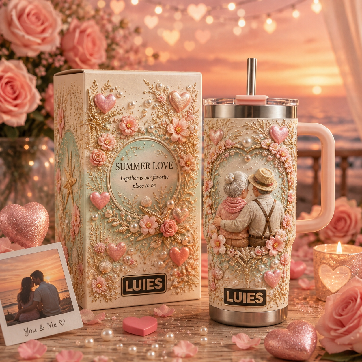 ๐ Custom 50 Years Together romantic Love Couple Tumbler