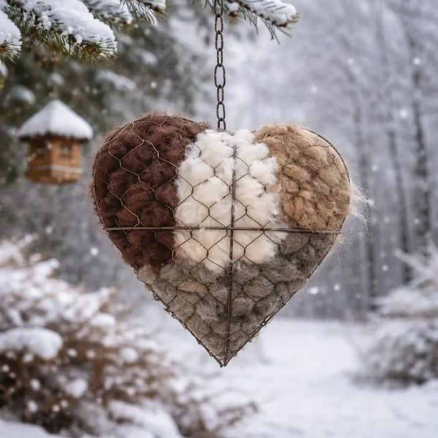 🔥LAST DAY 50% OFF - 🕊️🏡 Natural Alpaca Fiber Bird Nesting Heart❤️A Cozy Gift for Birds