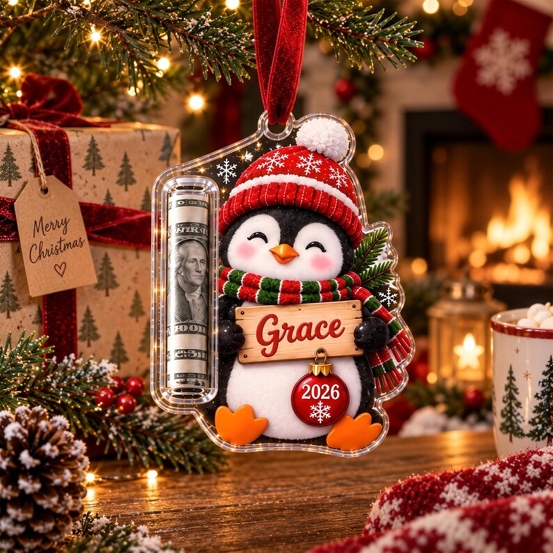 Personalized Christmas Cash Ornament