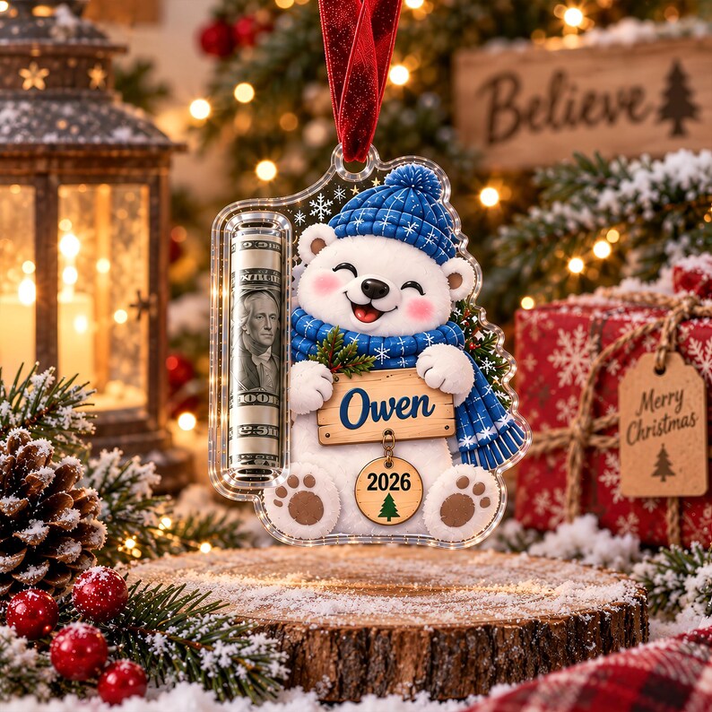 Personalized Christmas Cash Ornament