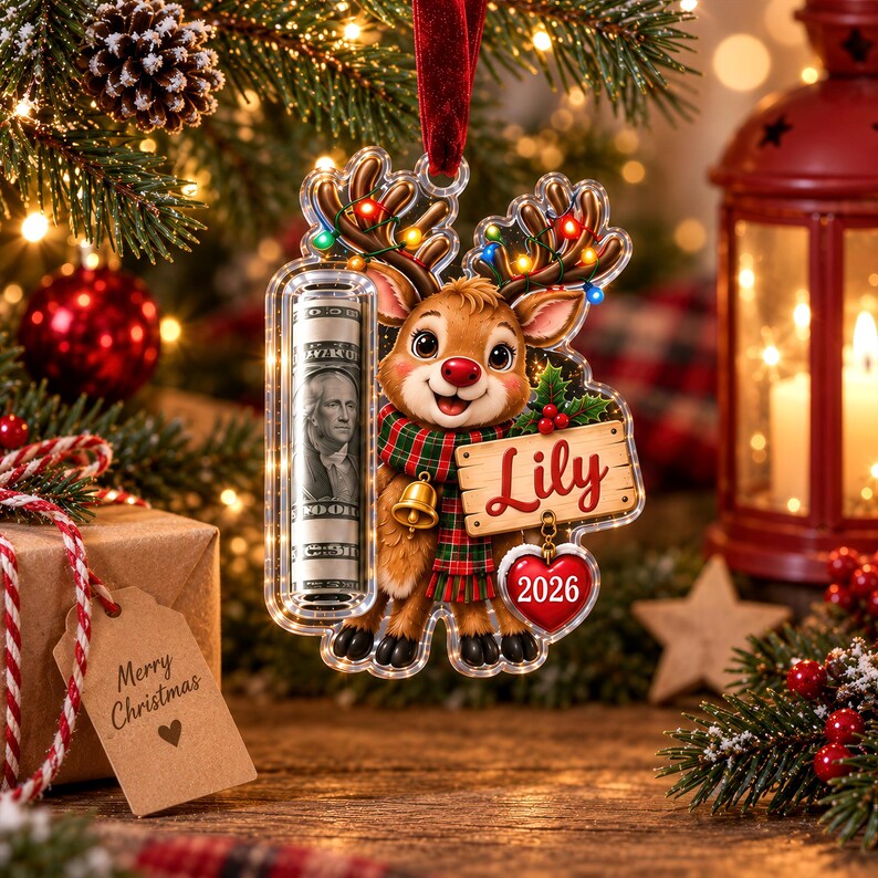 Personalized Christmas Cash Ornament