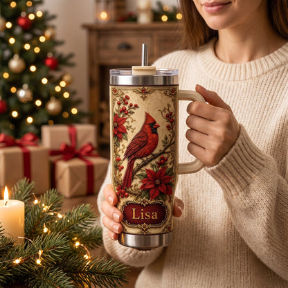 Personalized Cardinal Memorial Gift Tumbler For Women🐦