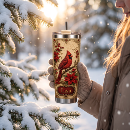 Personalized Cardinal Memorial Gift Tumbler For Women🐦