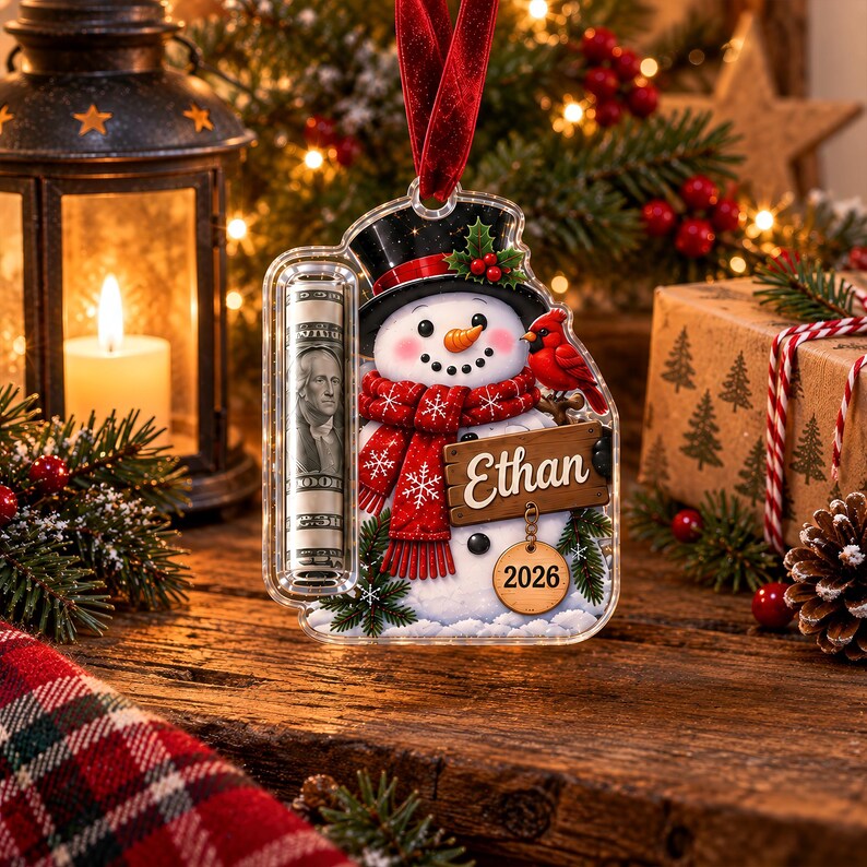 Personalized Christmas Cash Ornament