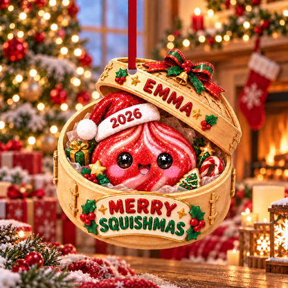 🎄 2026 Personalized Merry Squishmas Ornament