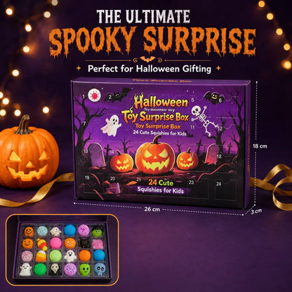 24-Piece Halloween Squishy Surprise Box, 24-Day Countdown Sensory Fidget Toy Set, Soft Squeeze Halloween Gifts & Party Favors
