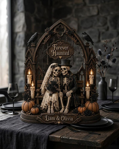 Custom Skull Bride And Groom Anniversary Gift