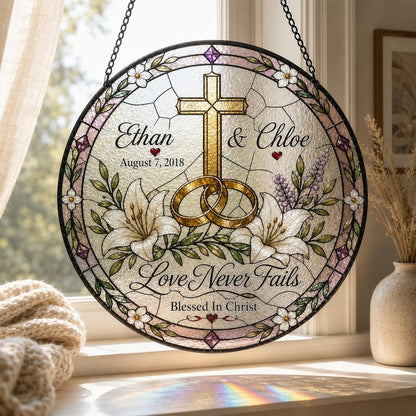 ✝️ Personalized Christian Wedding Suncatcher