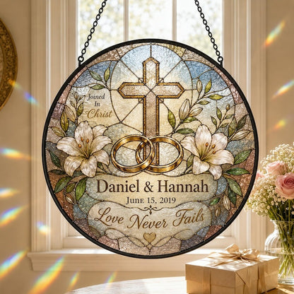 ✝️ Personalized Christian Wedding Suncatcher