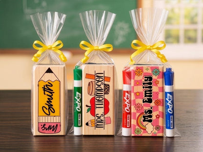 ✏️❤️Personalized Teacher Whiteboard Eraser, Custom Teacher Appreciation Gifts, Chalkboard Eraser with Marker