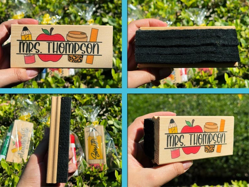 ✏️❤️Personalized Teacher Whiteboard Eraser, Custom Teacher Appreciation Gifts, Chalkboard Eraser with Marker