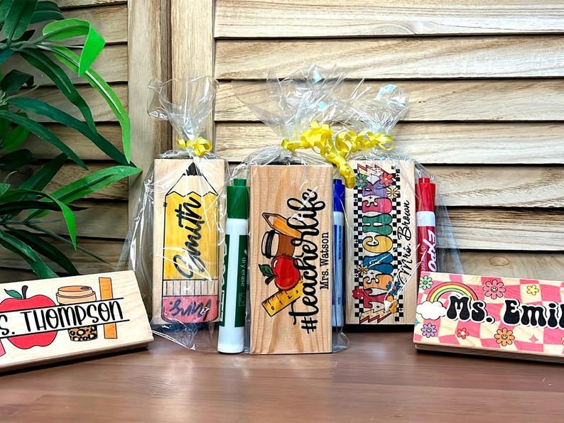 ✏️❤️Personalized Teacher Whiteboard Eraser, Custom Teacher Appreciation Gifts, Chalkboard Eraser with Marker