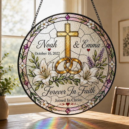✝️ Personalized Christian Wedding Suncatcher