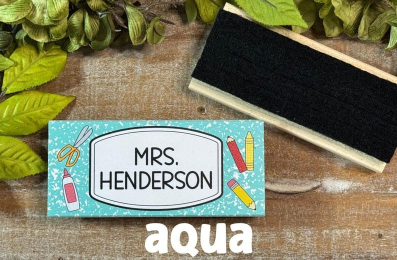 ✏️❤️Personalized Teacher Whiteboard Eraser, Custom Teacher Appreciation Gifts, Chalkboard Eraser with Marker