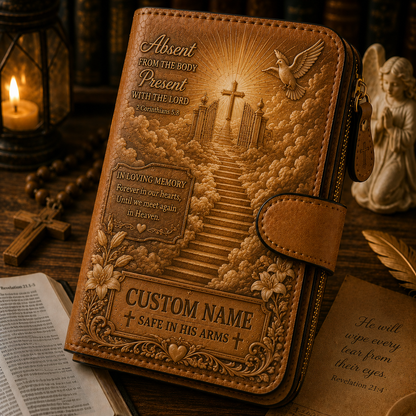 Personalized Christian Wallet – Custom Name Faith Wallet with Bible Verse