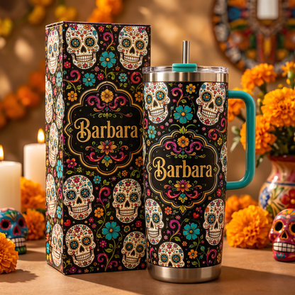 💀Personalized Sugar Skull Tumbler🎁