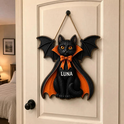 Personalized Pet Name Door Hanger, Halloween Decor Gift