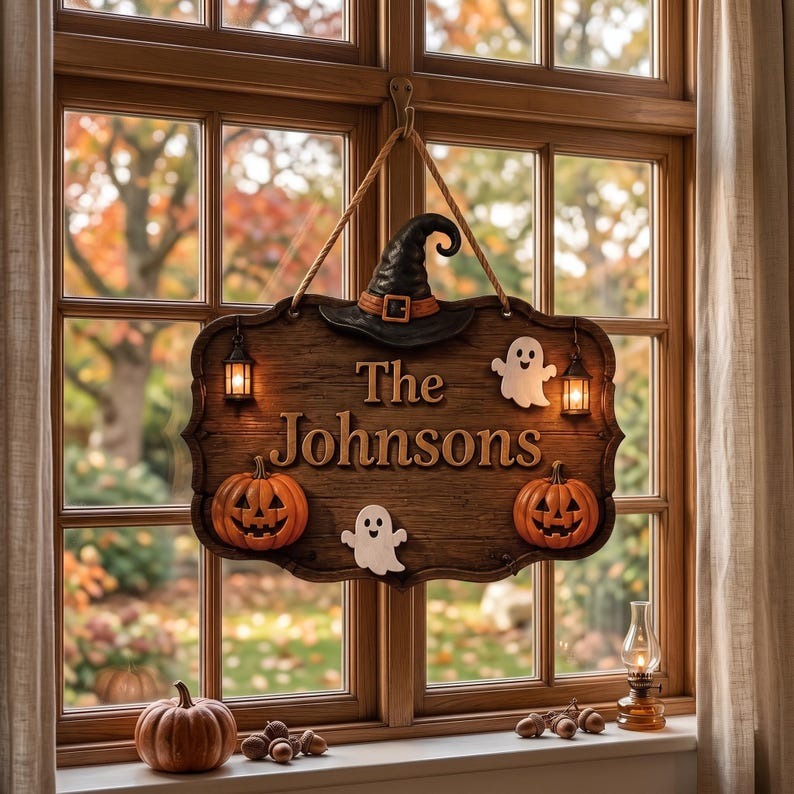 🎃Custom Halloween Wooden Signs