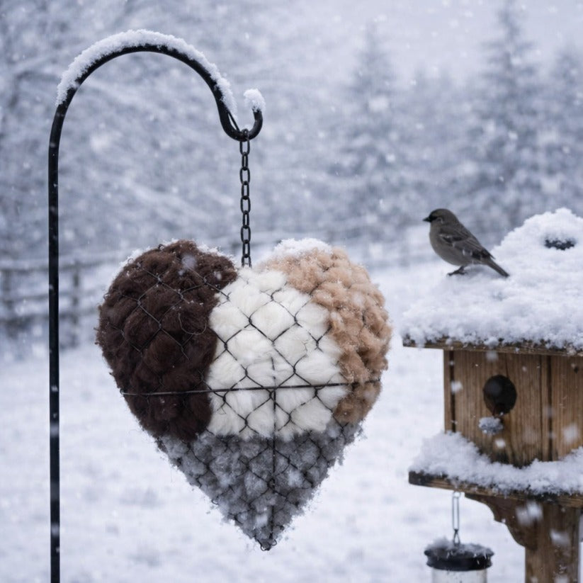 🔥LAST DAY 50% OFF - 🕊️🏡 Natural Alpaca Fiber Bird Nesting Heart❤️A Cozy Gift for Birds