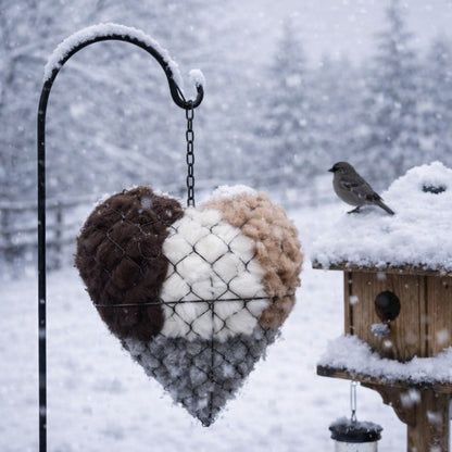 🔥LAST DAY 50% OFF - 🕊️🏡 Natural Alpaca Fiber Bird Nesting Heart❤️A Cozy Gift for Birds