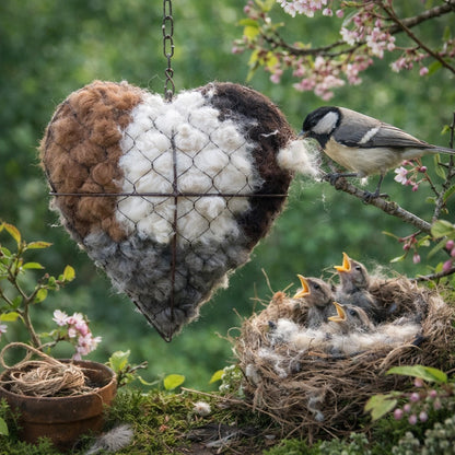 🔥LAST DAY 50% OFF - 🕊️🏡 Natural Alpaca Fiber Bird Nesting Heart❤️A Cozy Gift for Birds