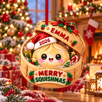 🎄 2026 Personalized Merry Squishmas Ornament