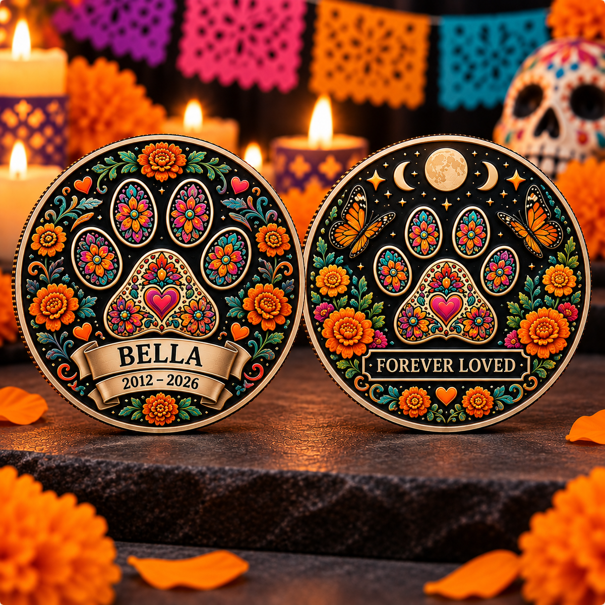 🌼 Personalized “Day of the Dead” Commemorative Coins