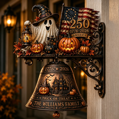 Personalized Halloween&250th Anniversary Metal Wall Doorbell