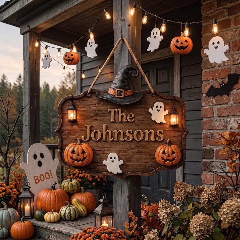 🎃Custom Halloween Wooden Signs