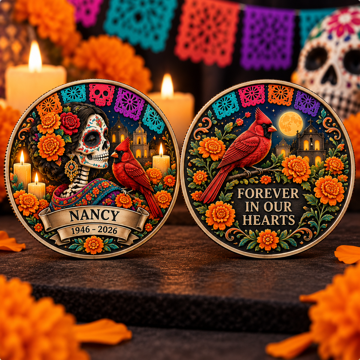 🌼 Personalized “Day of the Dead” Commemorative Coins