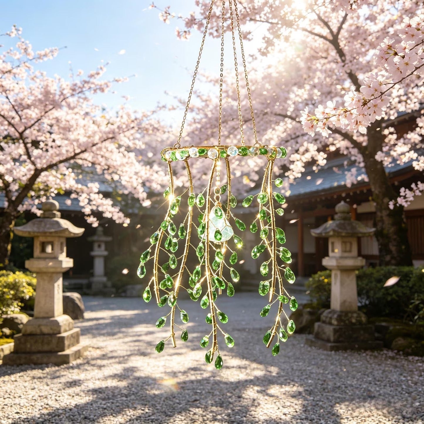 Natural Crystal Willow Branch Suncatcher