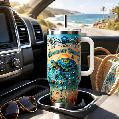 🏖️Personalized Sea Turtle Ocean Tumbler With Name🌴🌊