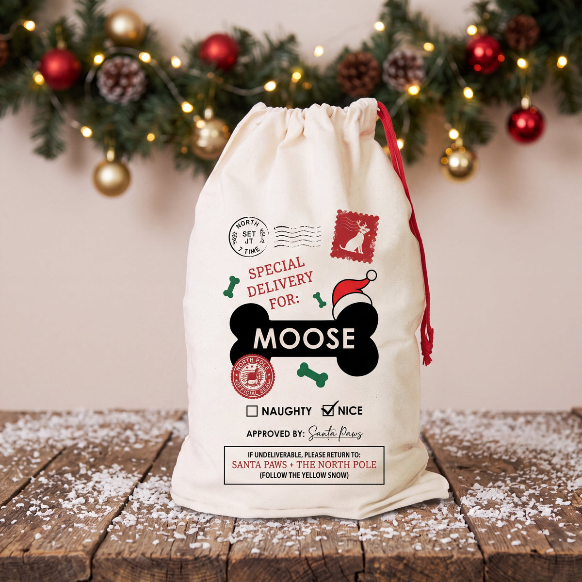 Personalized Dog Christmas Sack