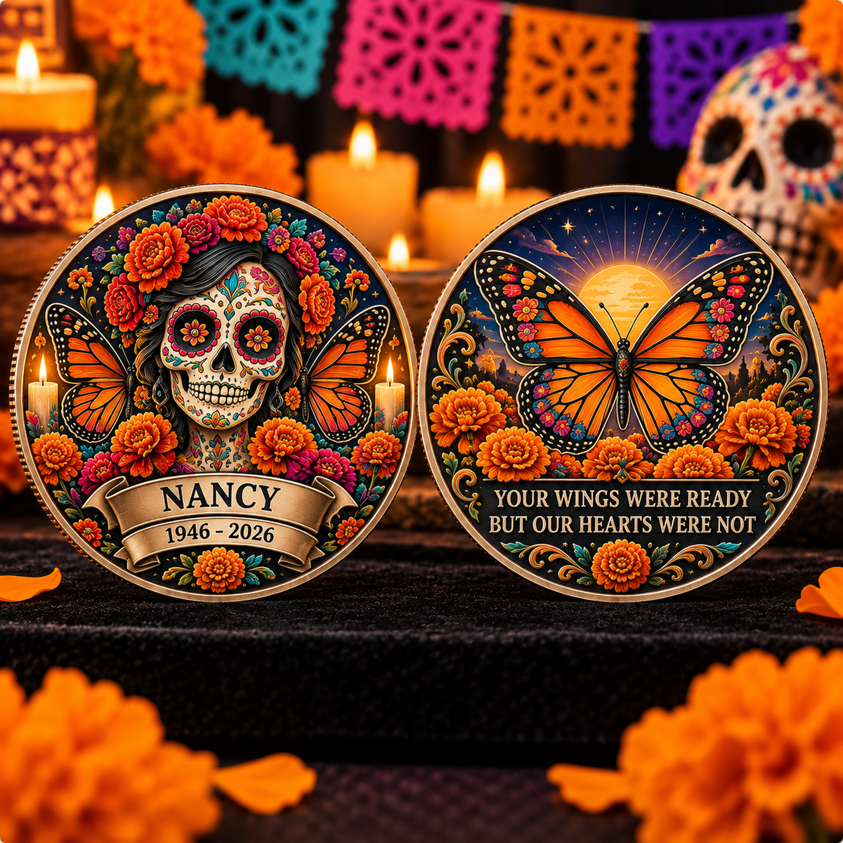 🌼 Personalized “Day of the Dead” Commemorative Coins