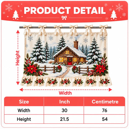 Happy Snowman Family - Personalized Oven Curtain - Christmas Gift For Friends and Family
