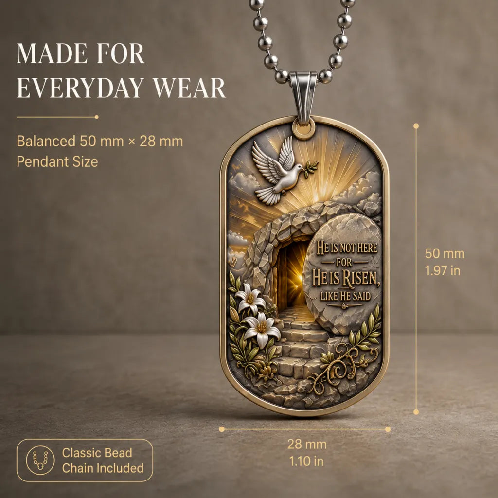 Personalized "Greater Love" 3D Jesus Dog Tag Necklace - Customized Christian Faith Keepsake ✝️❤️