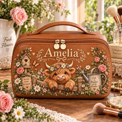 Personalized Floral Cosmetic Bag for Women🌷