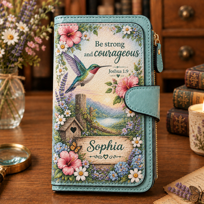 📖 Personalized Floral Scripture & Blessing Wallet