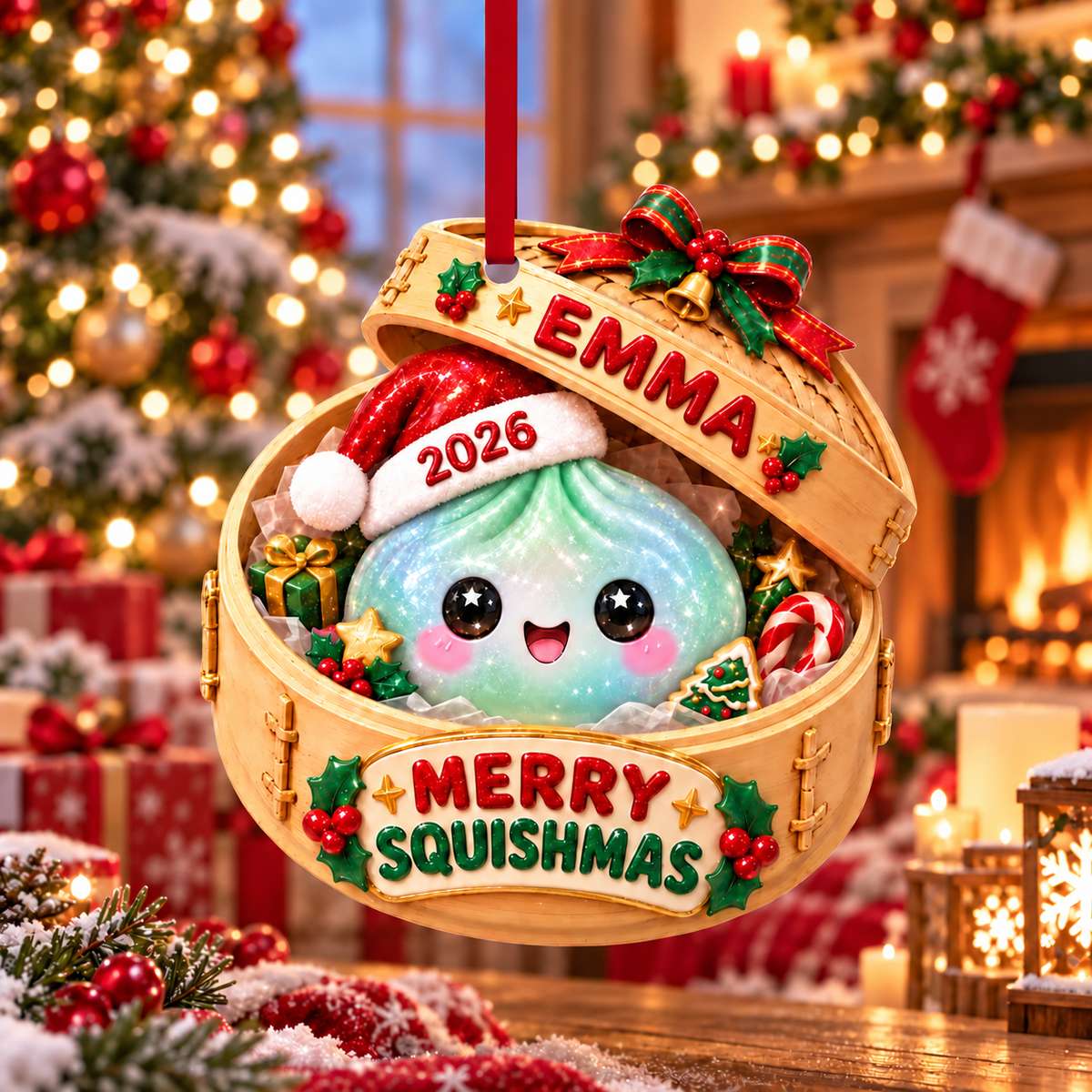 🎄 2026 Personalized Merry Squishmas Ornament
