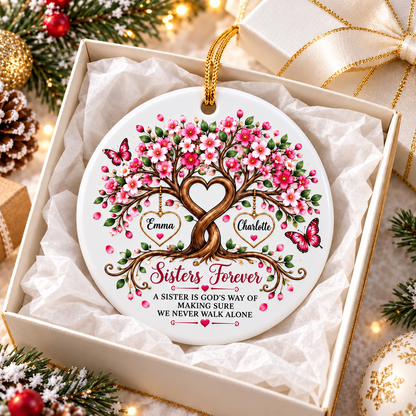 ❤️ Personalized Sisters Forever Ornament