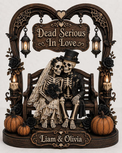 Custom Skull Bride And Groom Anniversary Gift