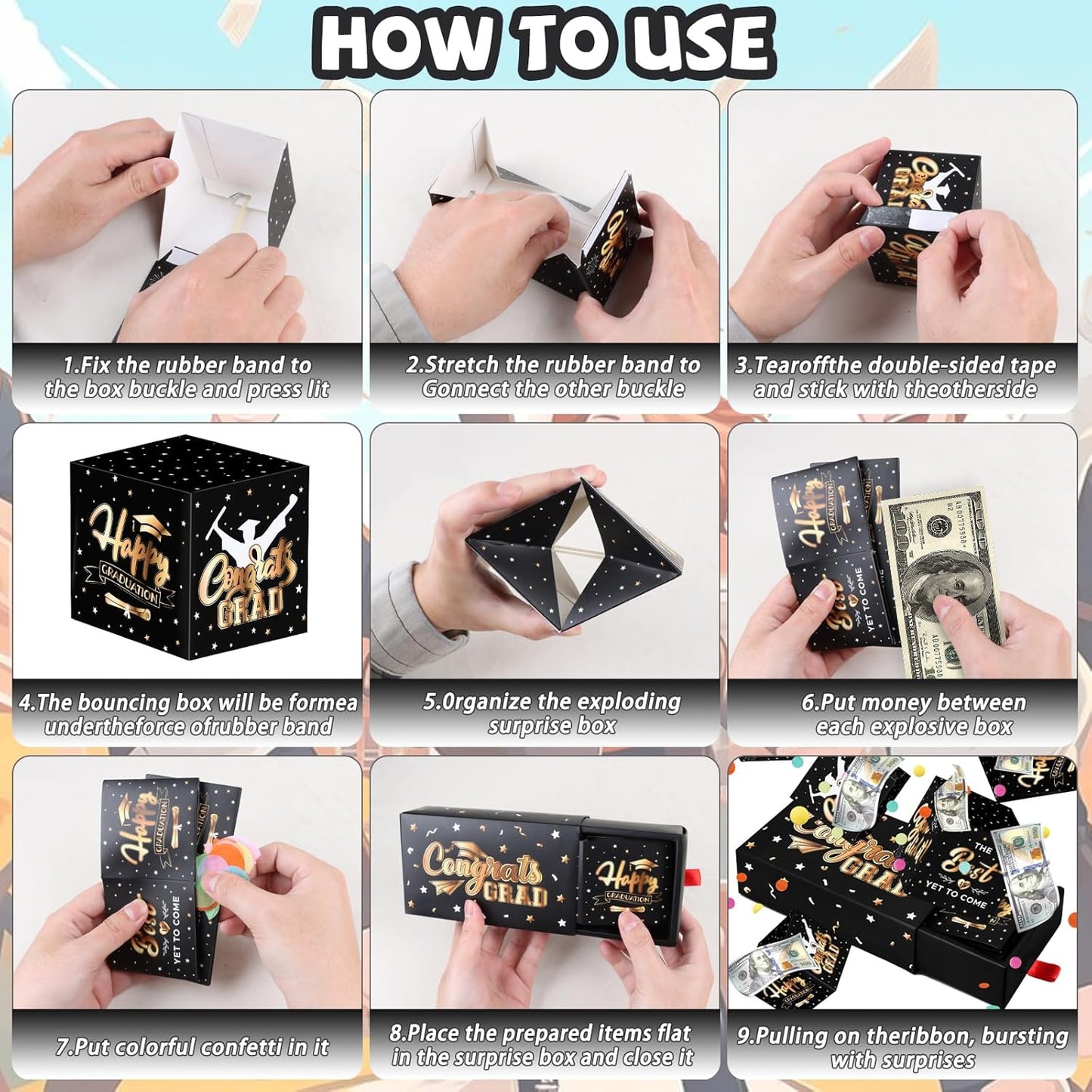 🔥Flash Sale🎁Graduation Explosion Gift Box, Viral Surprise Cash Box for 2026 Graduates (3 Colors)