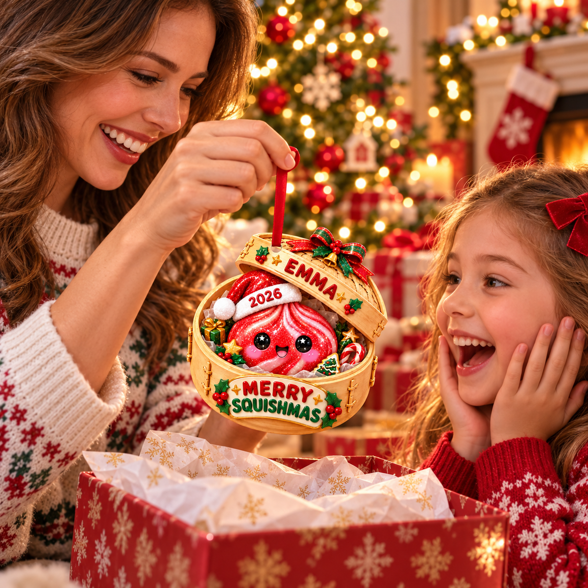 🎄 2026 Personalized Merry Squishmas Ornament