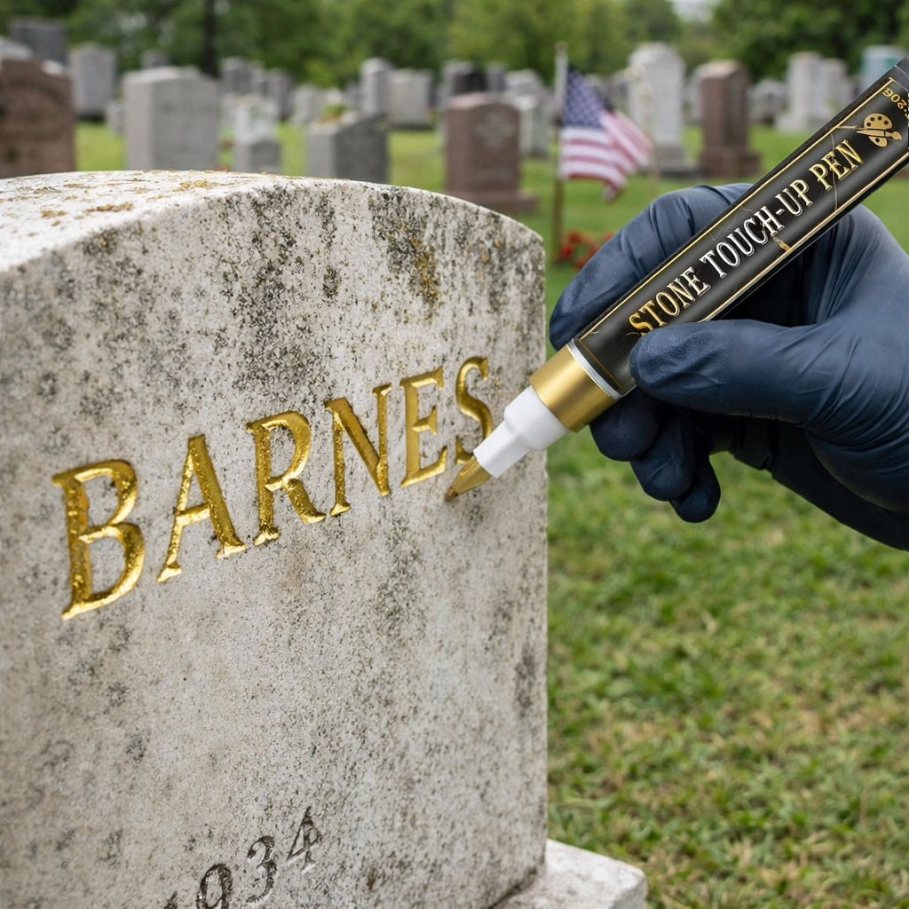 🖋️Golden Tombstone Marker Pen for Restoring Faded Grave Inscriptions