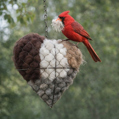 🔥LAST DAY 50% OFF - 🕊️🏡 Natural Alpaca Fiber Bird Nesting Heart❤️A Cozy Gift for Birds
