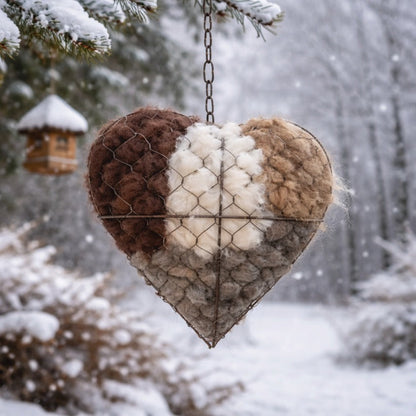 🔥LAST DAY 50% OFF - 🕊️🏡 Natural Alpaca Fiber Bird Nesting Heart❤️A Cozy Gift for Birds