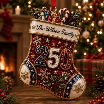 Personalized USA 250th Anniversary Christmas Ornament