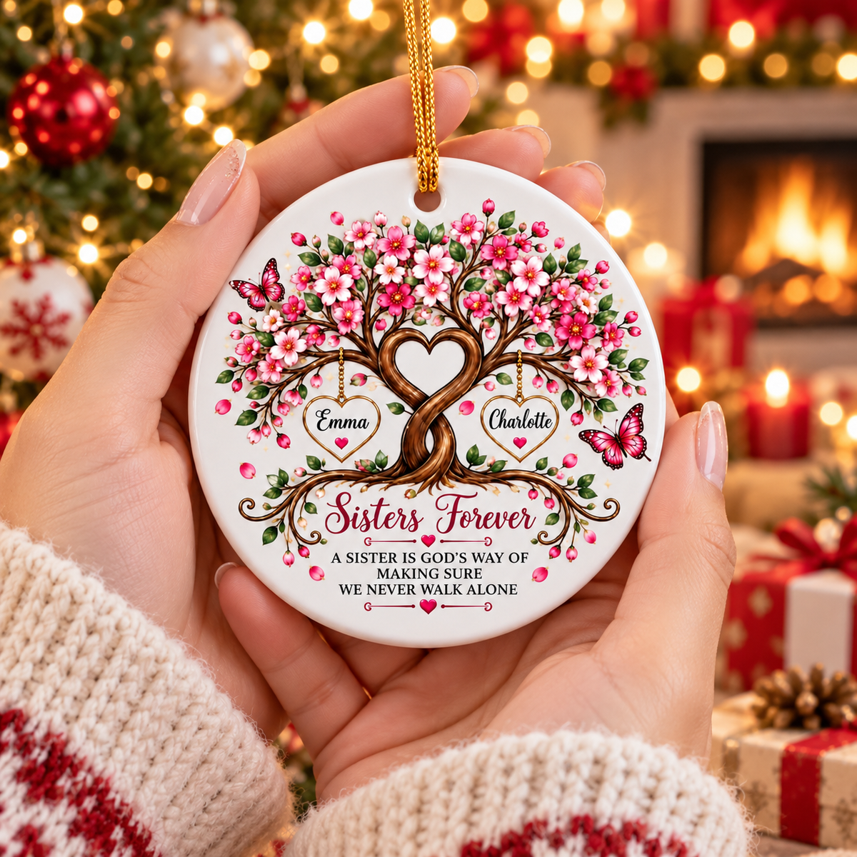 ❤️ Personalized Sisters Forever Ornament