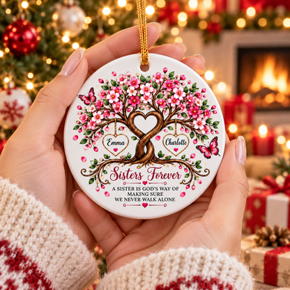 ❤️ Personalized Sisters Forever Ornament