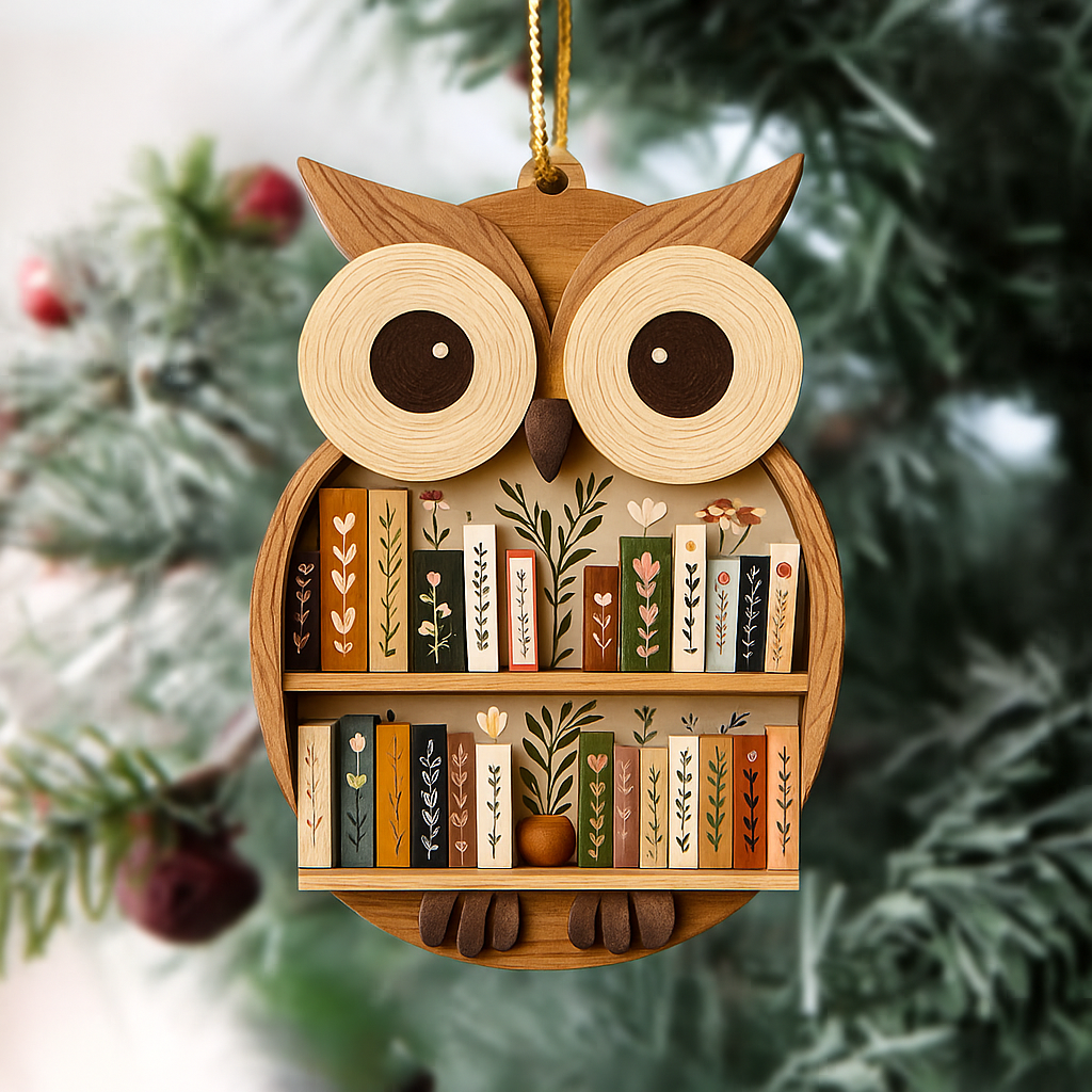 Owl Bookshelf Ornament